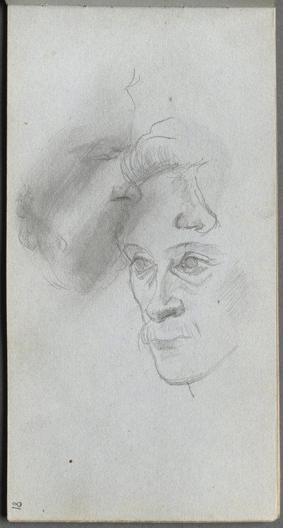 Skizzenbuch, Seite 81: Studie von Gesichtern von Jean Louis Ernest Meissonier