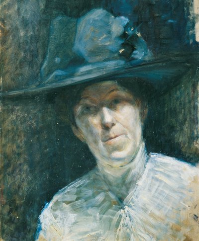 Dame mit blauem Hut von Ernestine von Hüttenbrenner