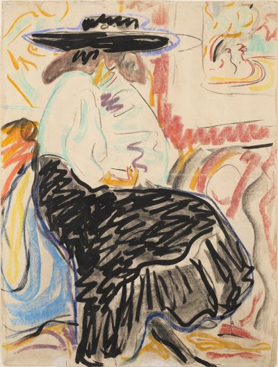 Sitzende Frau im Atelier von Ernst Ludwig Kirchner