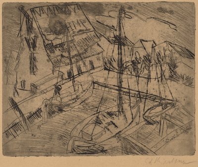 Hafen von Burgstaaken von Ernst Ludwig Kirchner