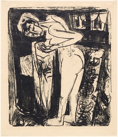 Stehender Akt in einem Raum von Ernst Ludwig Kirchner