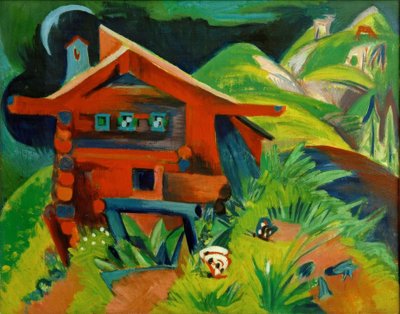 Alphütte; Rotes Alphaus von Ernst Ludwig Kirchner