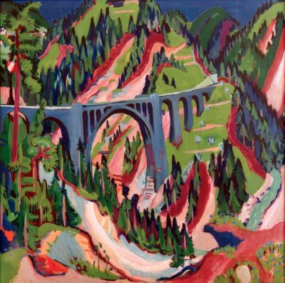 Die Brücke bei Wiesen von Ernst Ludwig Kirchner