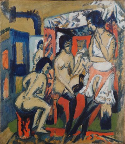 Aktstudien im Studio, 1912 von Ernst Ludwig Kirchner