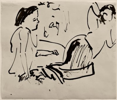 Ohne Titel (Zwei Frauen, sitzend) von Ernst Ludwig Kirchner