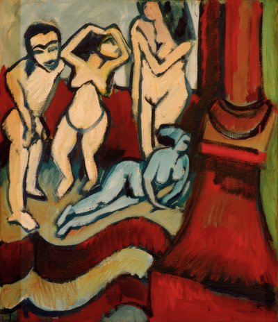 Vier Holzplastiken von Ernst Ludwig Kirchner