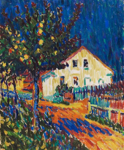 Dorfstraße mit Apfelbäumen von Ernst Ludwig Kirchner