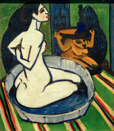 Weiblicher Akt im Tub von Ernst Ludwig Kirchner