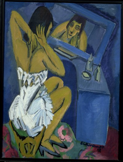 Frau vor dem Spiegel von Ernst Ludwig Kirchner