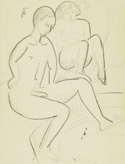 Junges Paar im Badezimmer von Ernst Ludwig Kirchner
