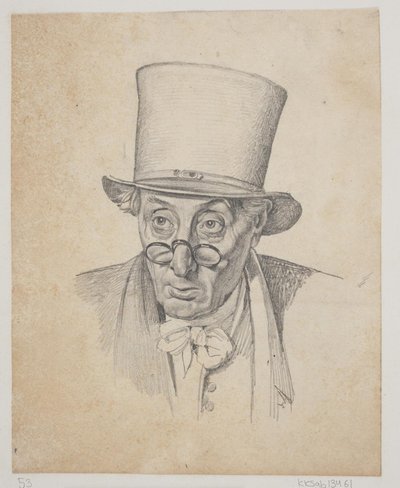 Studie zum Kopf des Briefschreibers mit Brille von Ernst Meyer