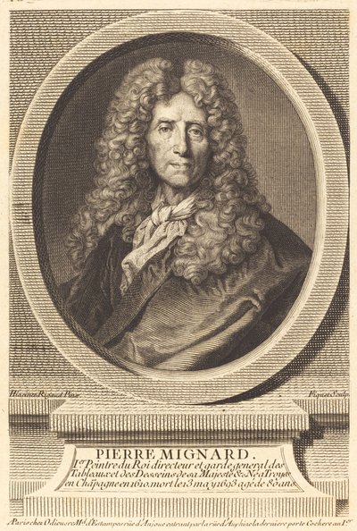 Pierre Mignard von Étienne Ficquet after Hyacinthe Rigaud
