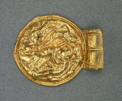 Geprägter Bulla-Anhänger. Etruskische Zivilisation, 4. Jahrhundert v. Chr. von Etruscan