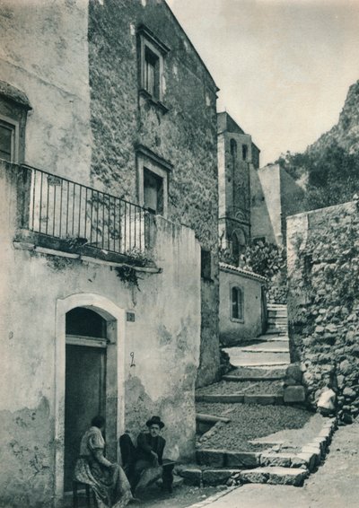Straße in Taormina, Sizilien, Italien von Eugen Poppel