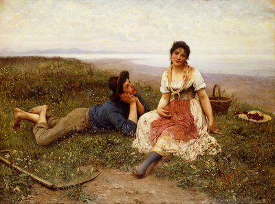 Flirtation, 1887 von Eugen von Blaas