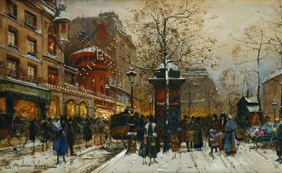 Das Moulin Rouge, Paris von Eugene Galien Laloue