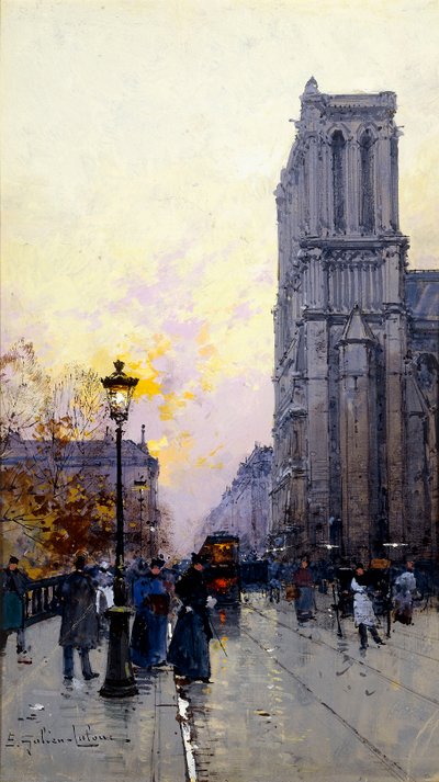 Notre Dame de Paris von Eugene Galien Laloue