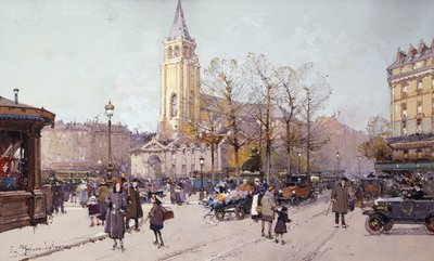 St. Germain des Prés von Eugene Galien Laloue