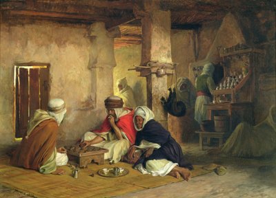 Marokkanisches Kaffeehaus, c.1874 von Eugene Alexis Girardet