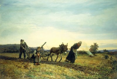 Felder pflügen von Eugene Alexis Girardet