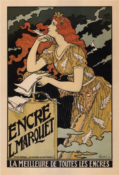 Encre L. Marquet Poster, 1892 von Eugene Grasset