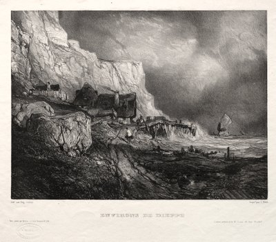 Sechs Marines: Umgebung von Dieppe von Eugene Isabey