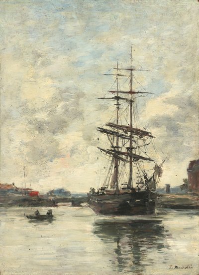 Schiff auf der Touques von Eugene Louis Boudin