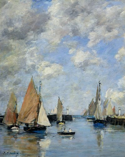 Der Steg bei Flut, Trouville von Eugene Louis Boudin