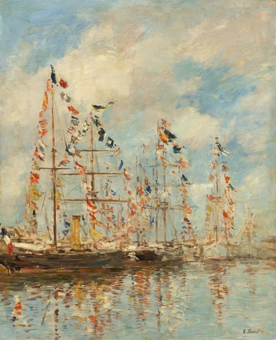 Yachthafen in Trouville-Deauville, wahrscheinlich 1895-1896 von Eugene Louis Boudin