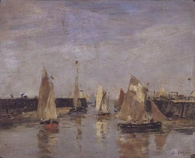 Yachten im Hafen von Eugene Louis Boudin