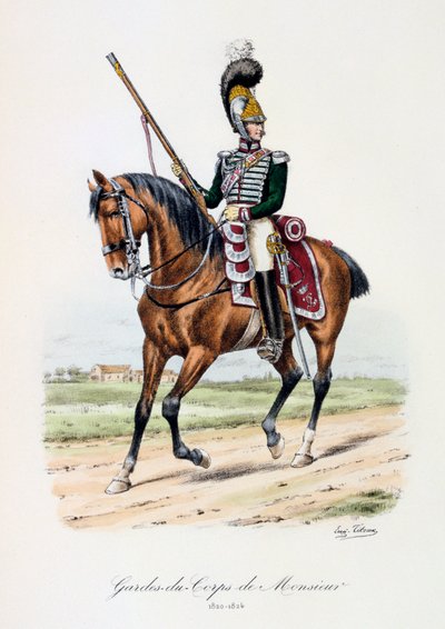 Gardes-du-Corps de Monsieur, 1820-24 von Eugene Titeux