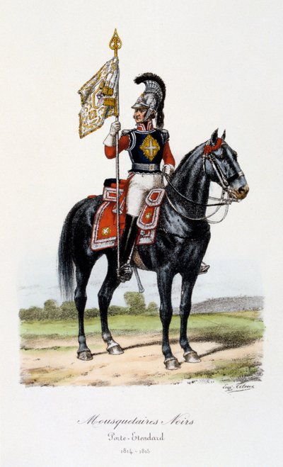 Mousquetaires Noirs, Standartenträger, 1814-15 von Eugene Titeux
