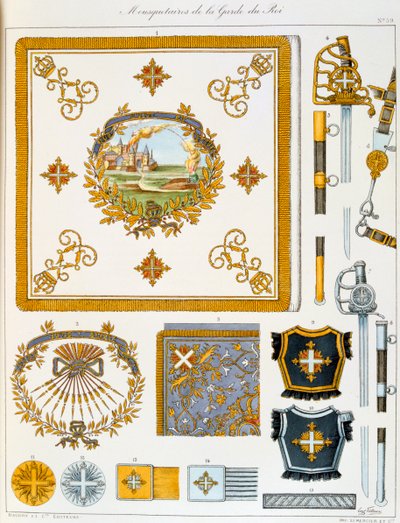 Mousquetaires de la Garde du Roi, Insignien von Eugene Titeux