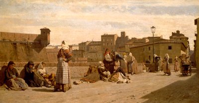 Le cenciaiole (Die Lumpensammlerin) aus Livorno von Eugenio Cecconi