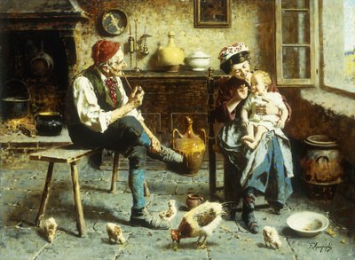 Die glückliche Familie von Eugenio Zampighi