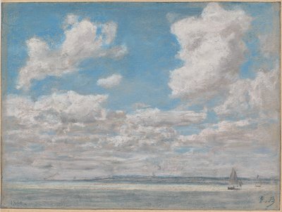 Meereslandschaft mit offenem Himmel von Eugène Boudin