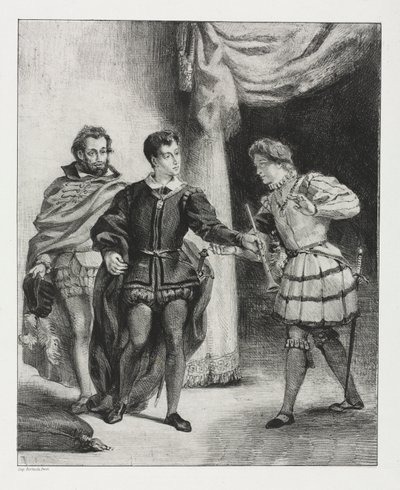 Hamlet: Hamlet und Guildenstern von Eugène Delacroix