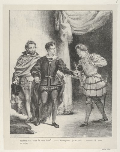 Hamlet und Guildenstern von Eugène Delacroix