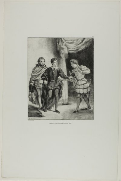Hamlet und Guildenstern, Platte 6 aus Hamlet von Eugène Delacroix
