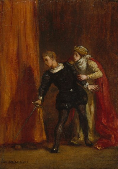 Hamlet und seine Mutter, 1849 von Ferdinand Victor Eugene Delacroix