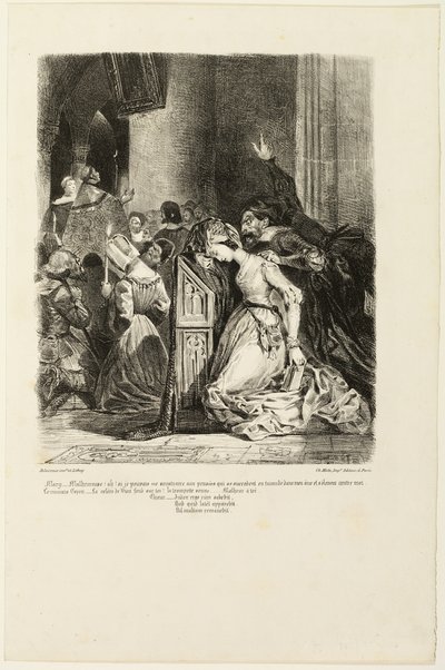 Marguerite in der Kirche, aus Faust von Eugène Delacroix