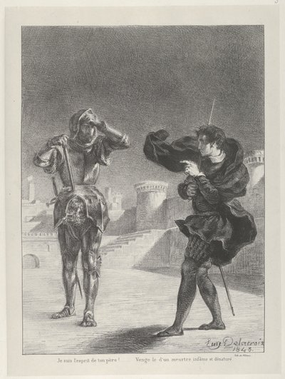 Der Geist auf der Terrasse von Eugène Delacroix