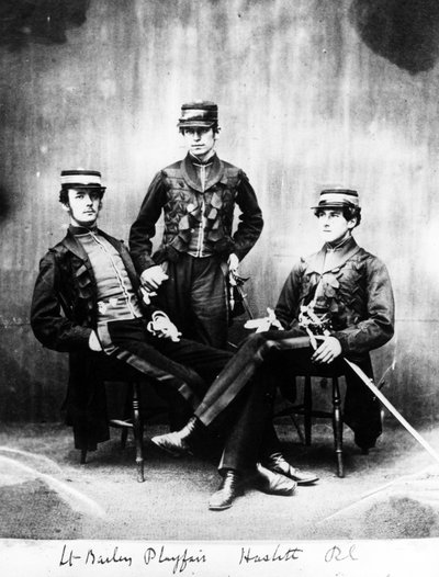Leutnants Bailey, Playfair und Haslitt, um 1860 von European Photographer