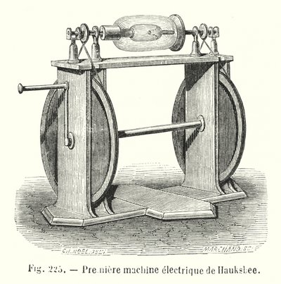 Erste elektrische Maschine von Hauksbee von European School