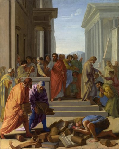 Der heilige Paulus predigt in Ephesus von Eustache Le Sueur