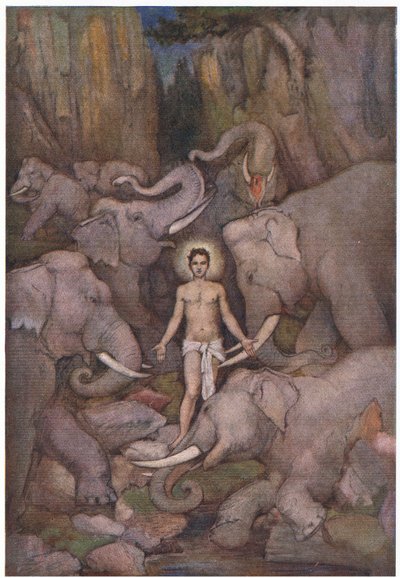 Prahlada überwindet die Elefanten von Evelyn Paul