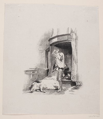Illustration zu "Der Mann, der zu Hause bleiben sollte" von F. Hendriksen