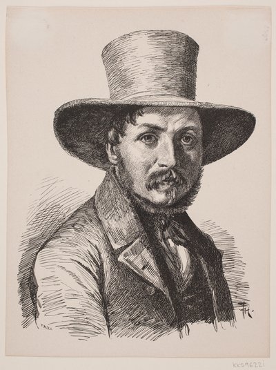 Porträt von Christen Købke von F. Hendriksen