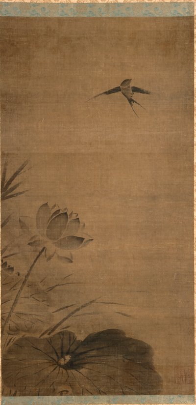 Schwalbe und Lotus, Mitte 1200er Jahre von Fachang Muqi