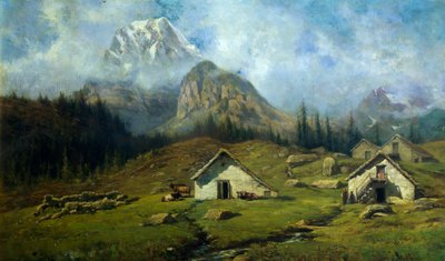 Hütten auf der Alpe Veglia von Federico Ashton